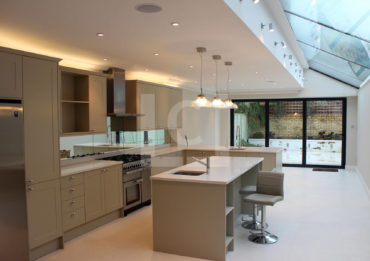 Kitchen interior within extension by Central London Lofts