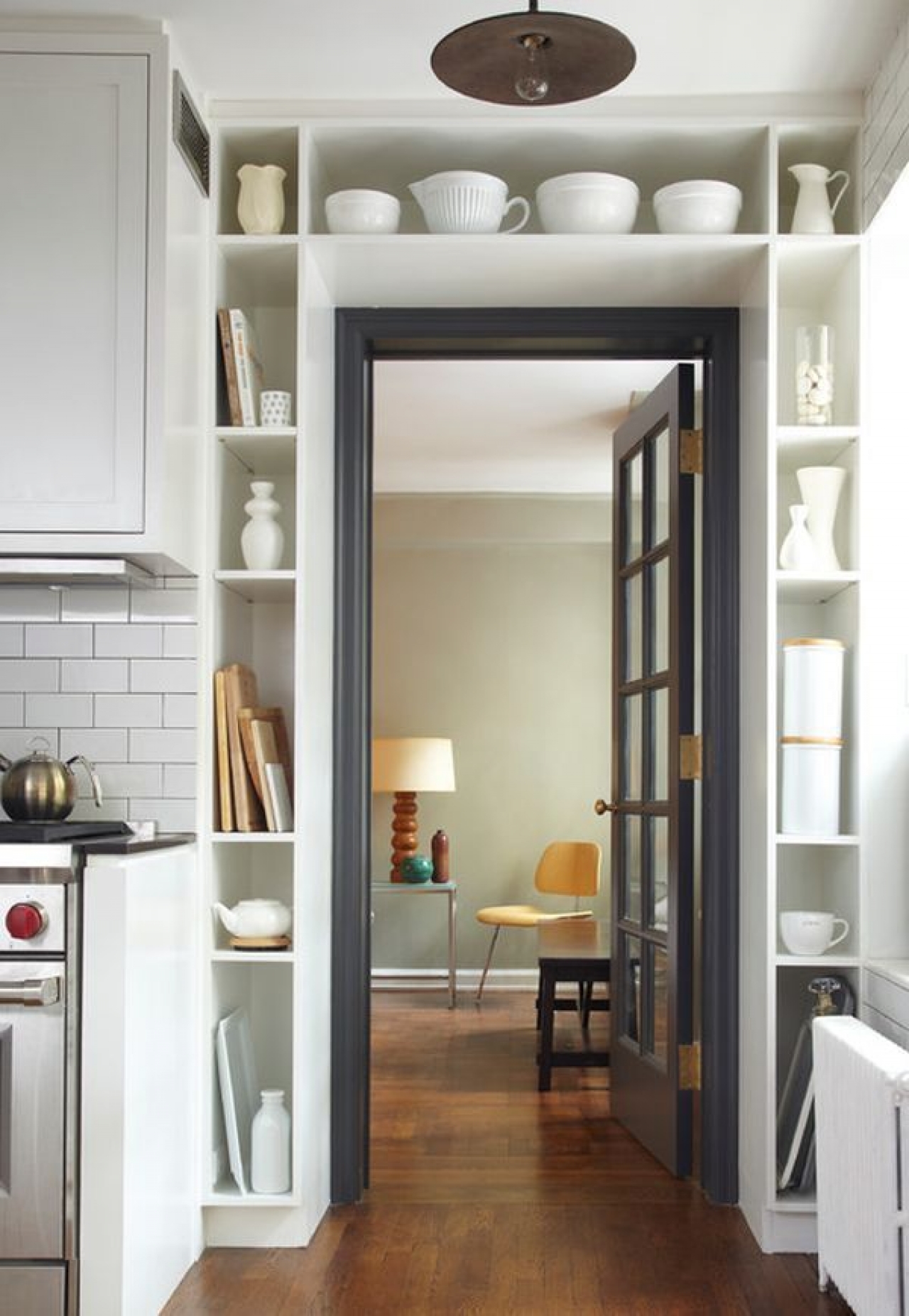 Storage around doorway