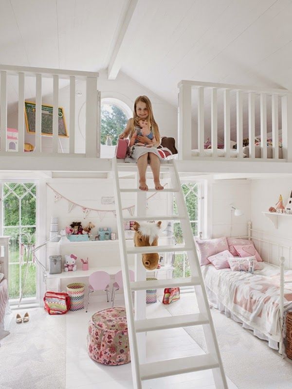 Mezzanine loft conversion girl bed