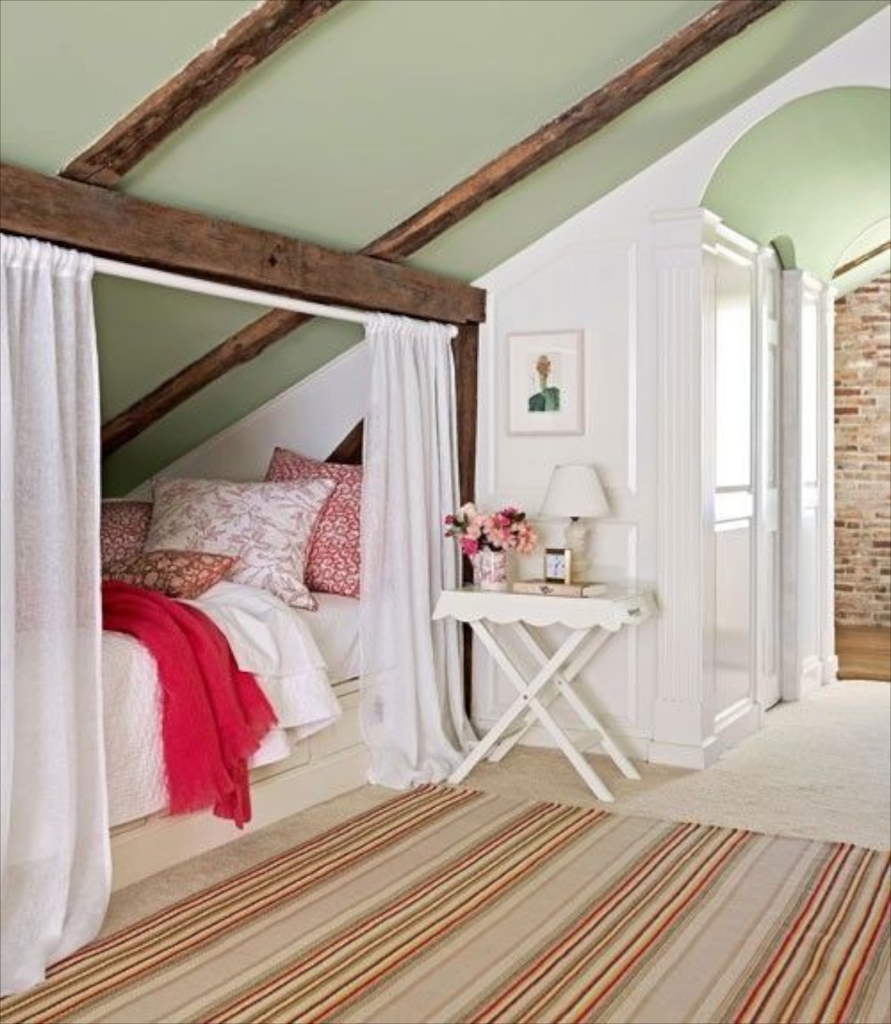 Light green girls bedroom